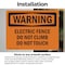 Signmission Electric Fence Do Not Climb Do Not Touch OSHA Warning Sign, Vinyl Decal, 10in W x 7in L, 2PK OS-2PACK-WS-D-710-L-12086 - alternate 4